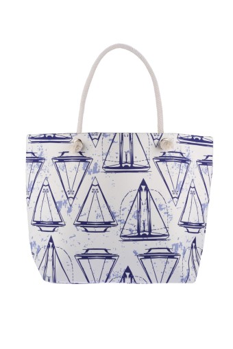 Suyutti - Suyutti Kadın Plaj Çantası Baskılı 36x53 Cm