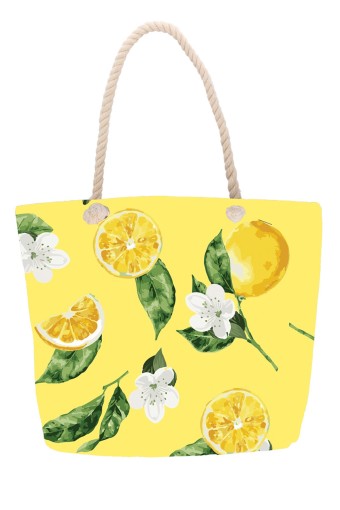 Suyutti - Suyutti Kadın Plaj Çantası Baskılı 36x53 Cm (1)