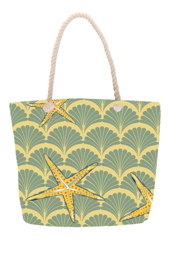 Suyutti - Suyutti Kadın Plaj Çantası Baskılı 36x53 Cm