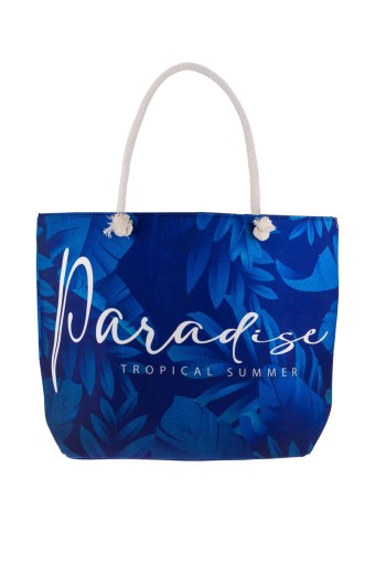 Suyutti - Suyutti Kadın Plaj Çantası Baskılı 36x53 Cm