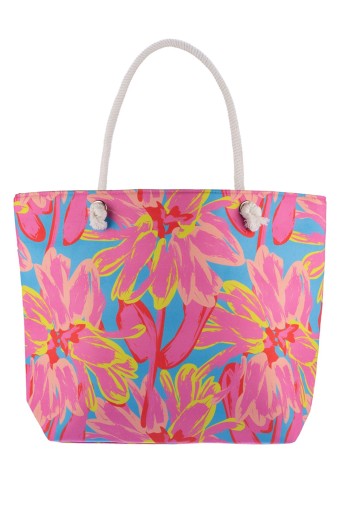 Suyutti - Suyutti Kadın Plaj Çantası Baskılı 36x53 Cm (1)