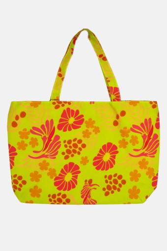 Suyutti - Suyutti Kadın Plaj Çantası Baskılı 36x53 Cm