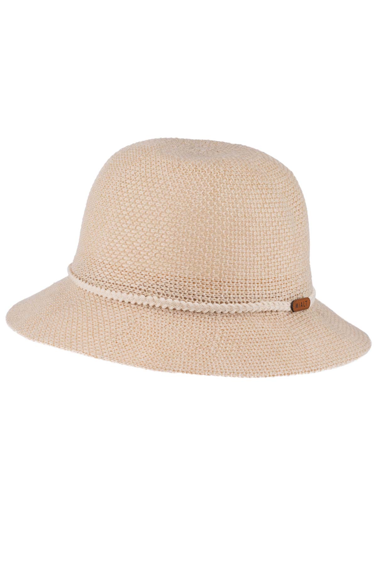 Suyutti Kadın Plaj Şapkası Hasır Detaylı - Thumbnail