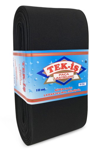 TEKİŞ - Tekiş Lastik Paça Lastiği 100 Mm 10 Mt - Siyah - 100mm