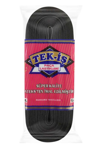 TEKİŞ - Tekiş Lastik Paça Lastiği 60 Mm 10 Mt - Siyah - 60MM