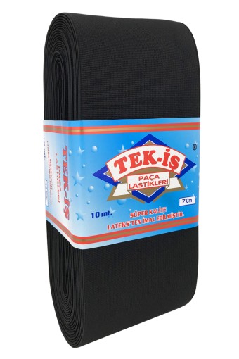 TEKİŞ - Tekiş Lastik Paça Lastiği 70 Mm 10 Mt - Siyah - 70MM
