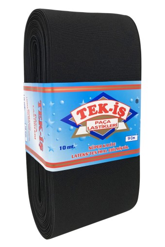 TEKİŞ - Tekiş Lastik Paça Lastiği 90 Mm 10 Mt - Siyah - 90MM