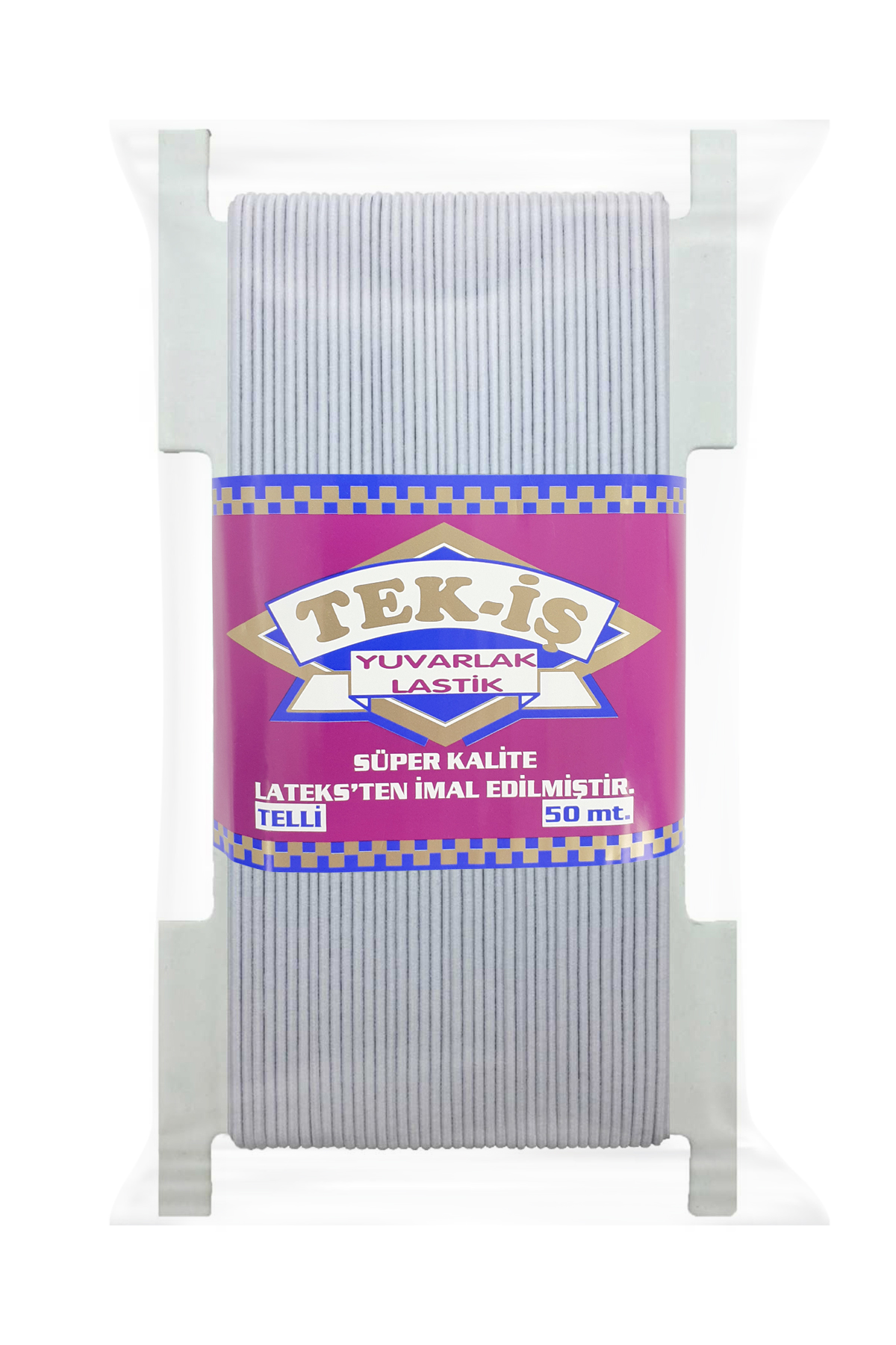 Tekiş Lastik Telli Yuvarlak 50 Mt - Beyaz - STD - Thumbnail