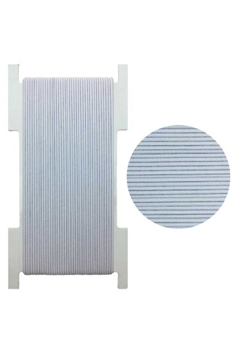 TEKİŞ - Tekiş Lastik Telli Yuvarlak 50 Mt - Beyaz - STD