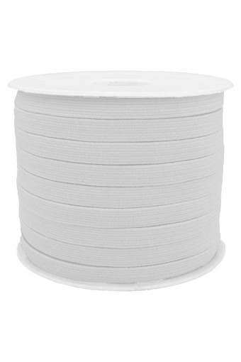TEKİŞ - Tekiş Yassı Lastik Bobin 8 mm 50 Mt - Beyaz - STD