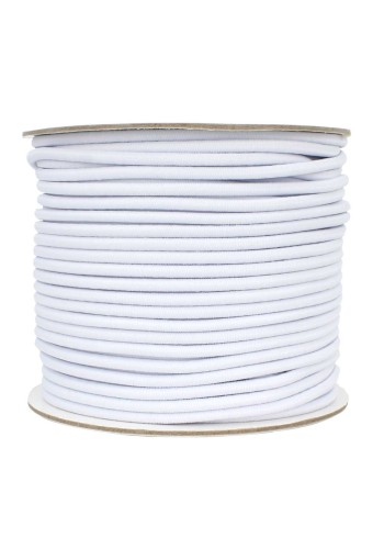 TEKİŞ - Tekiş Yuvarlak Lastik Bobin 50 Mt. - Beyaz - STD