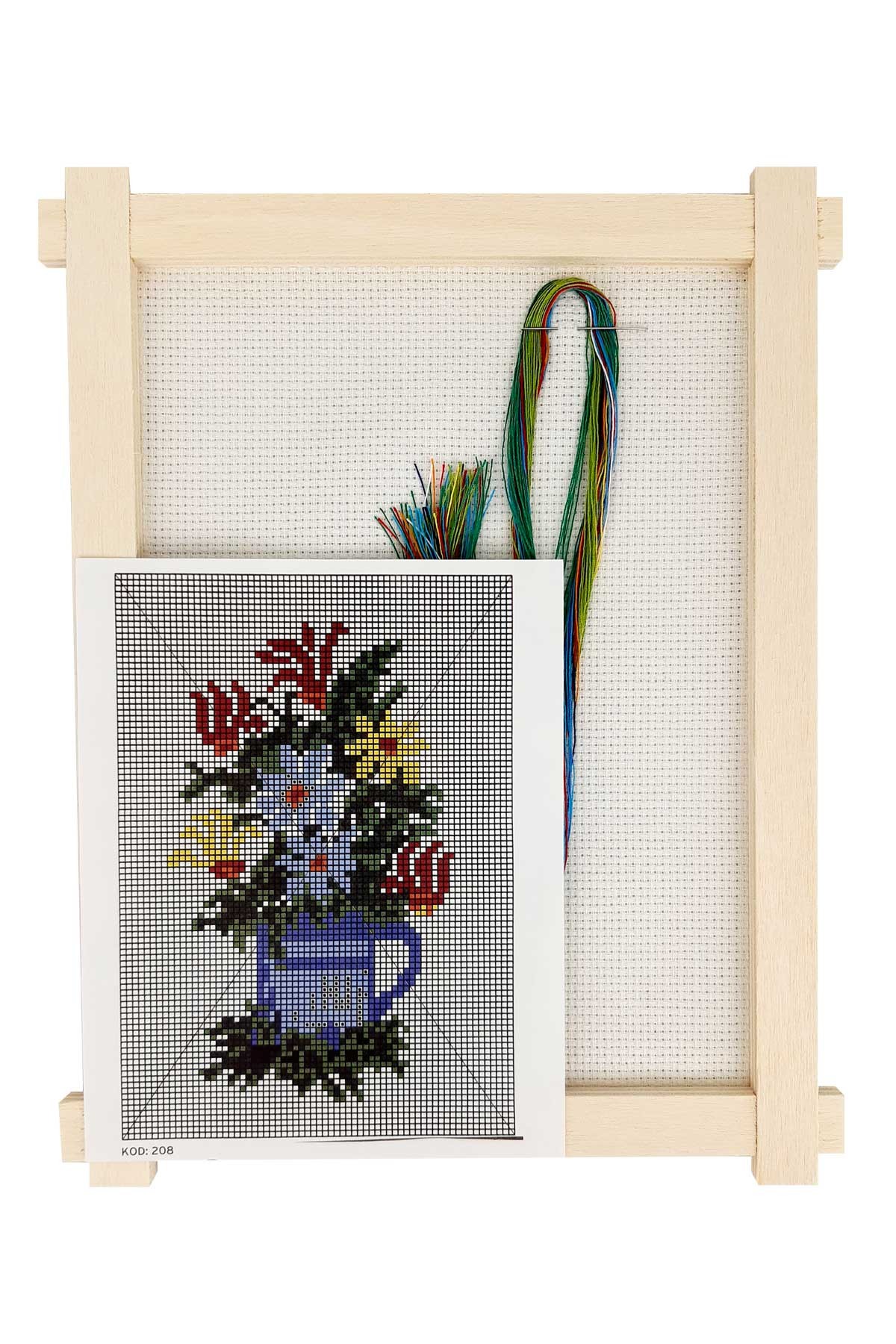 Tuğba Etamin Seti Ahşap Panolu - Thumbnail