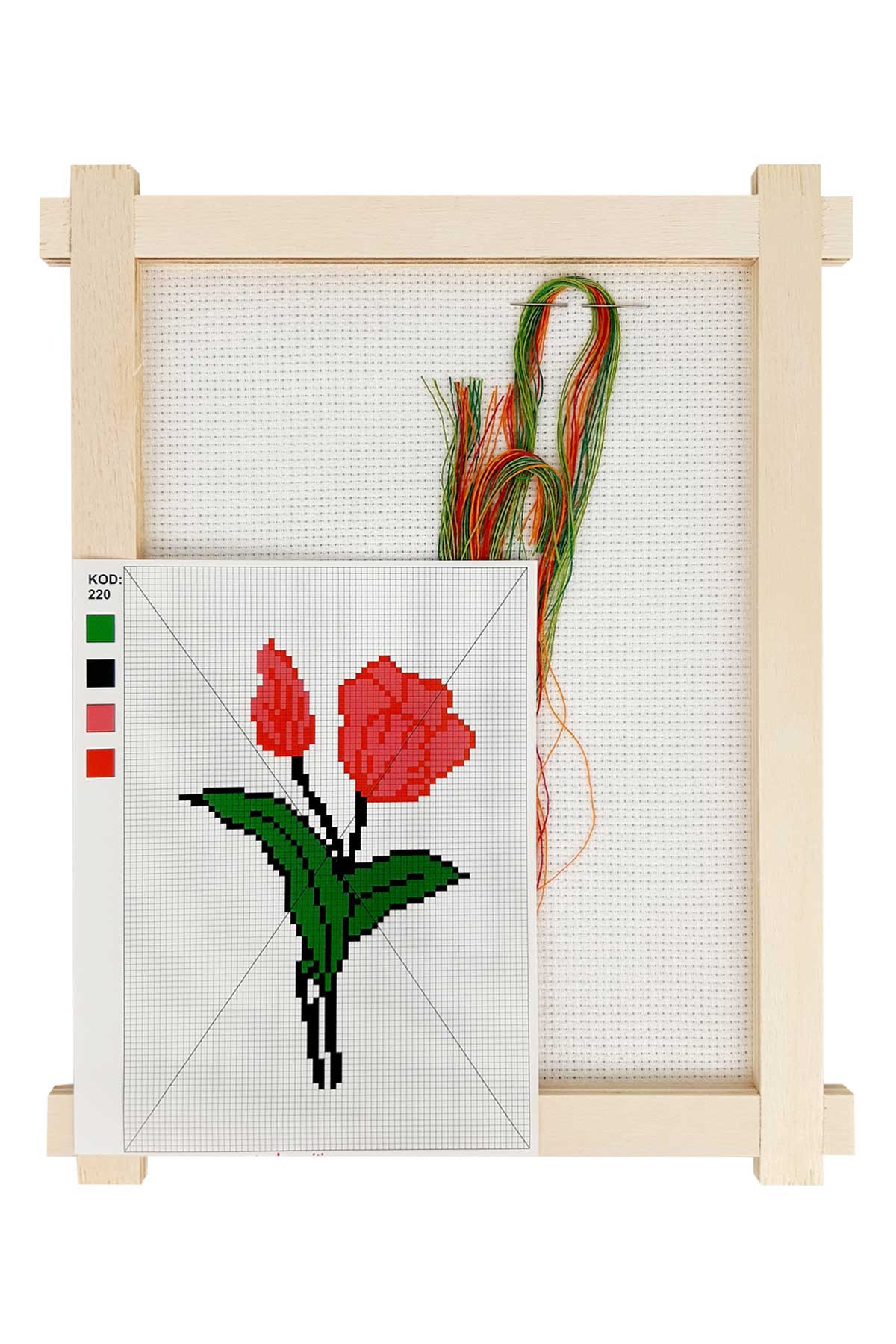 Tuğba Etamin Seti Ahşap Panolu - Thumbnail