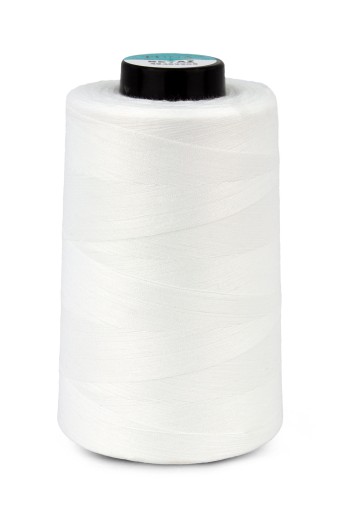 TUNA - Tuna No:120 Polyester Dikiş İpliği 5000 Mt - Beyaz - STD