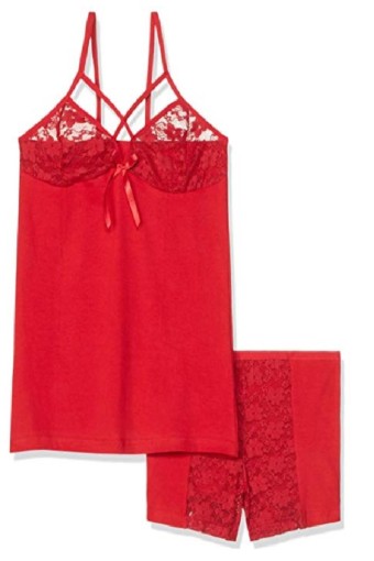 KOTA - Kota Kadın Atlet ve Boxer Takımı Dantelli Fiyonklu Dekolteli Göğüs Çapraz Bant Pamuklu