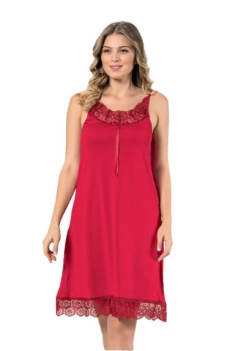 KOTA - Kota Kadın Gecelik Dantelli Fiyonklu Viskon