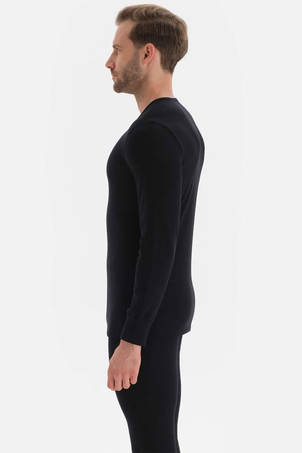 Ulus-Kota Erkek Uzun Kollu Atlet Termal - Siyah - 2XL - Thumbnail