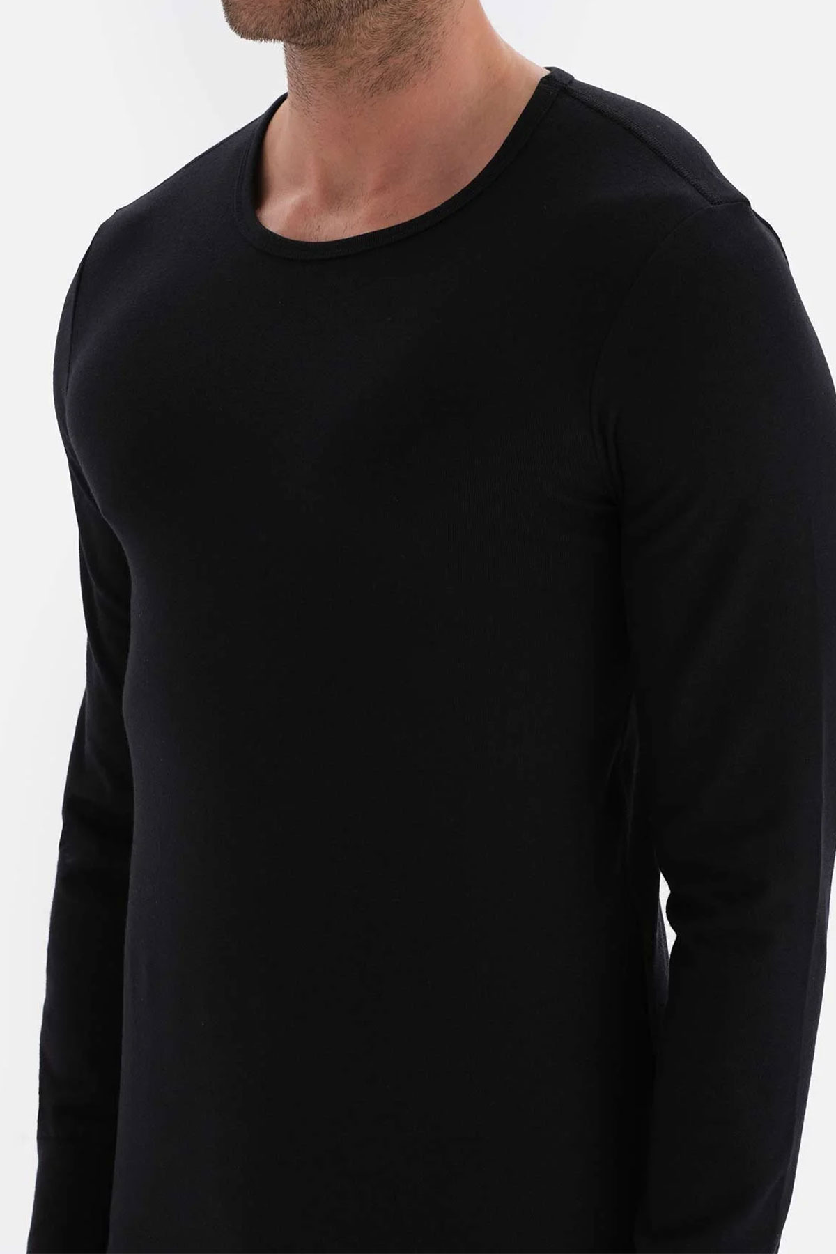 Ulus-Kota Erkek Uzun Kollu Atlet Termal - Siyah - 2XL - Thumbnail