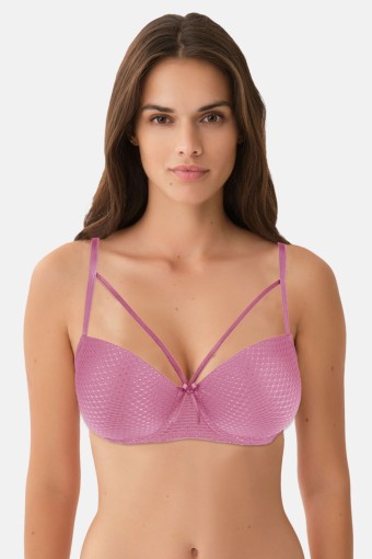 UMT - Umt Kadın Destekli Sütyen B Cup Önü İp Detaylı - Pembe