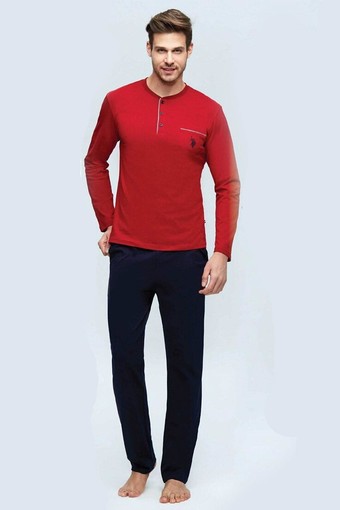 U.S POLO-İBERYA - U.S. Polo Erkek Pijama Takımı Süprem Kumaş