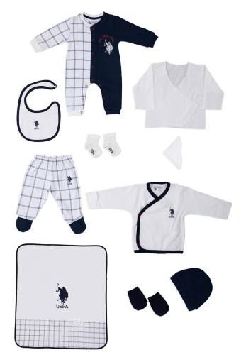 U.S POLO-YASİN TEKSTİL - U.S. Polo Erkek Bebek 10'lu Zıbın Seti V1 (1)