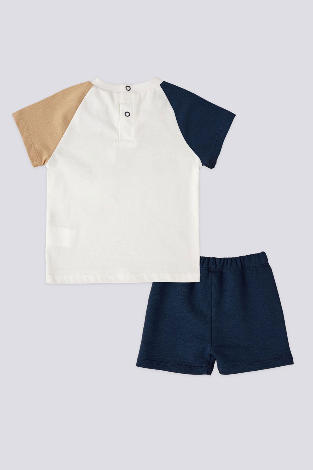 U.S. Polo Erkek Bebek 2'li Takım Kısa Kol Süprem Golf - Krem - Thumbnail