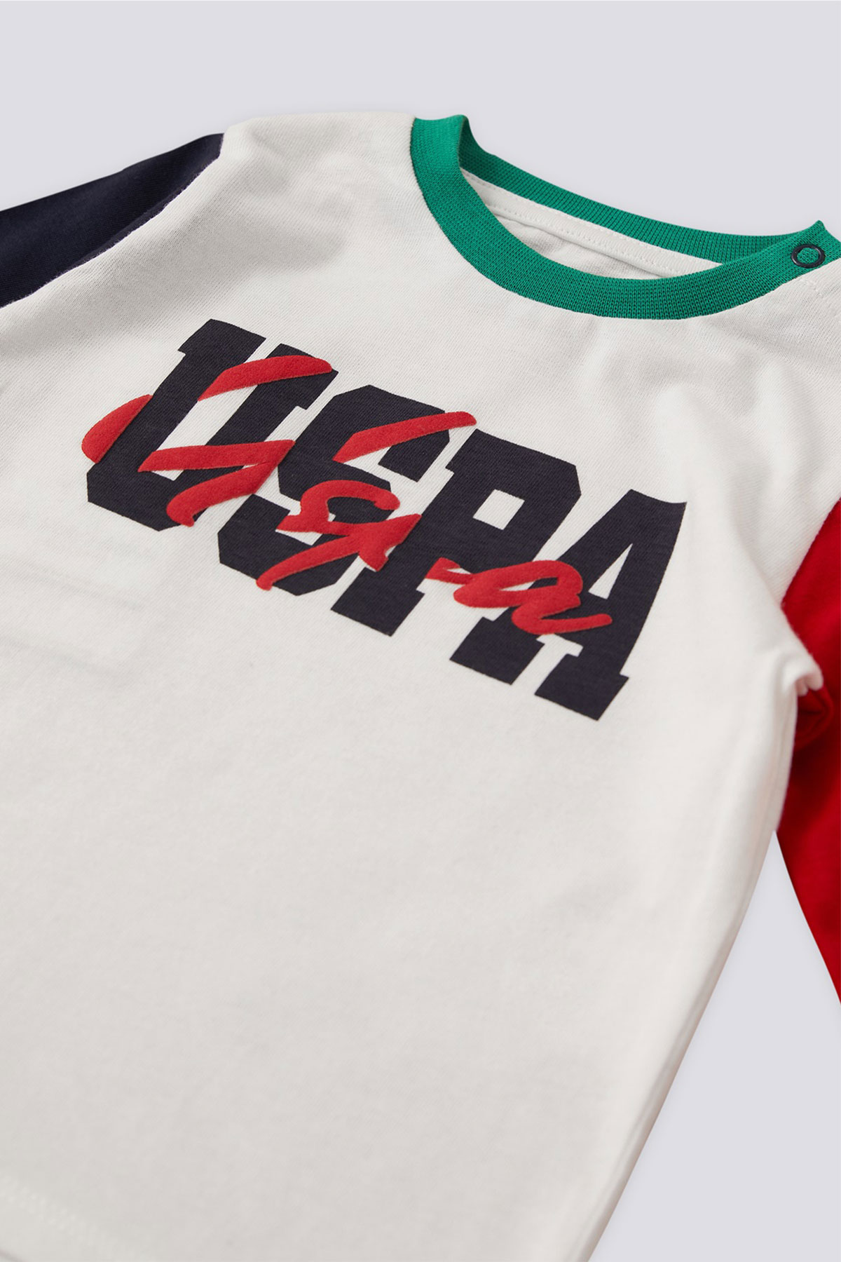 U.S. Polo Erkek Bebek 2'li Takım Uzun Kol Süprem Golf - Krem - Thumbnail