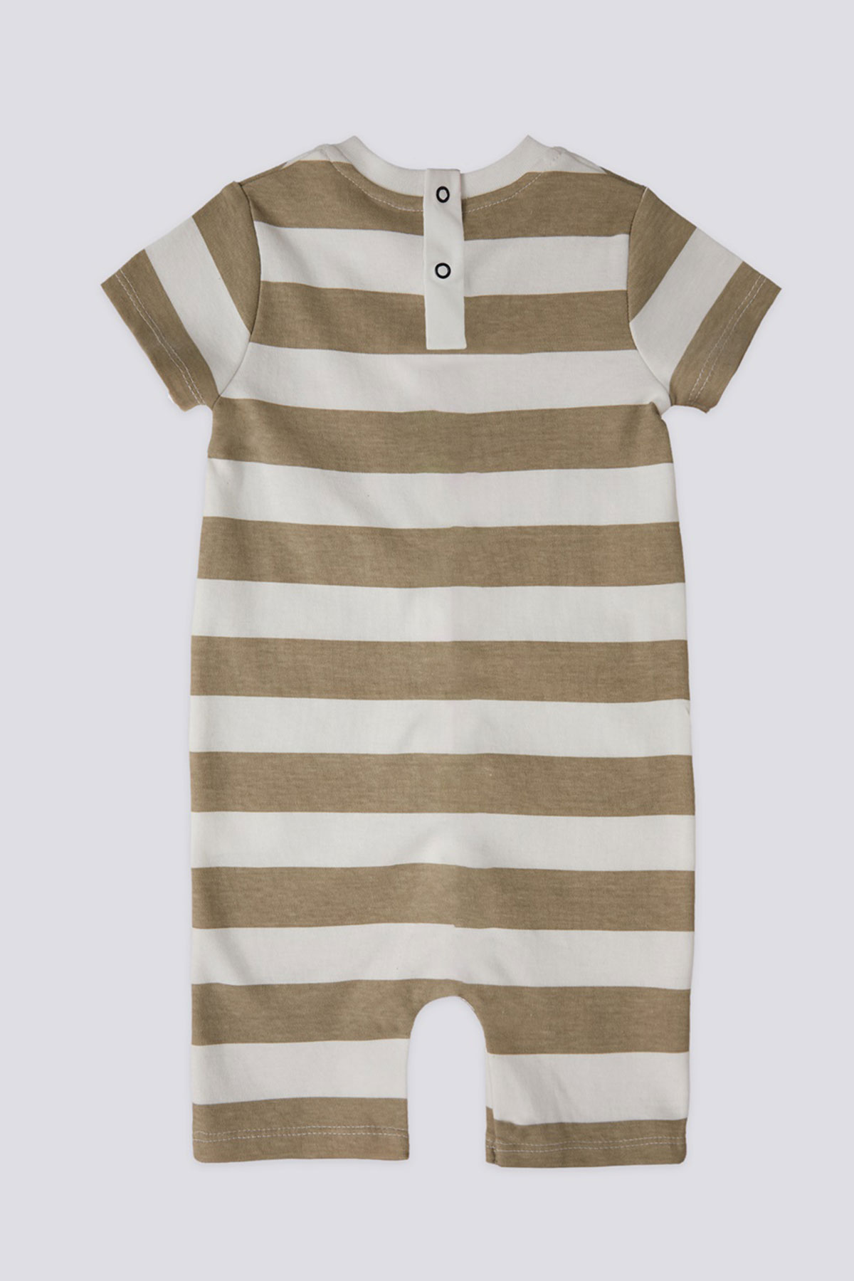 U.S. Polo Erkek Bebek Şort Tulum Kısa Kol İnterlok - Krem - Thumbnail