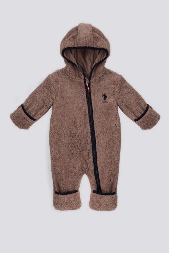 U.S POLO-YASİN TEKSTİL - U.S. Polo Erkek Bebek Tulum - Kil