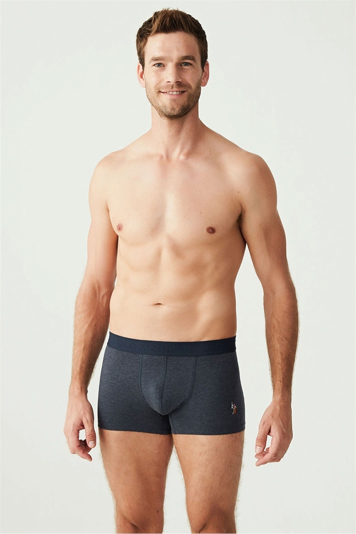 U.S. Polo Erkek Pamuklu Boxer 3'lü - Thumbnail