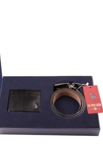 U.S POLO-AYSET - U.S. Polo Erkek Cüzdan-Kemer Takım 2 Parça