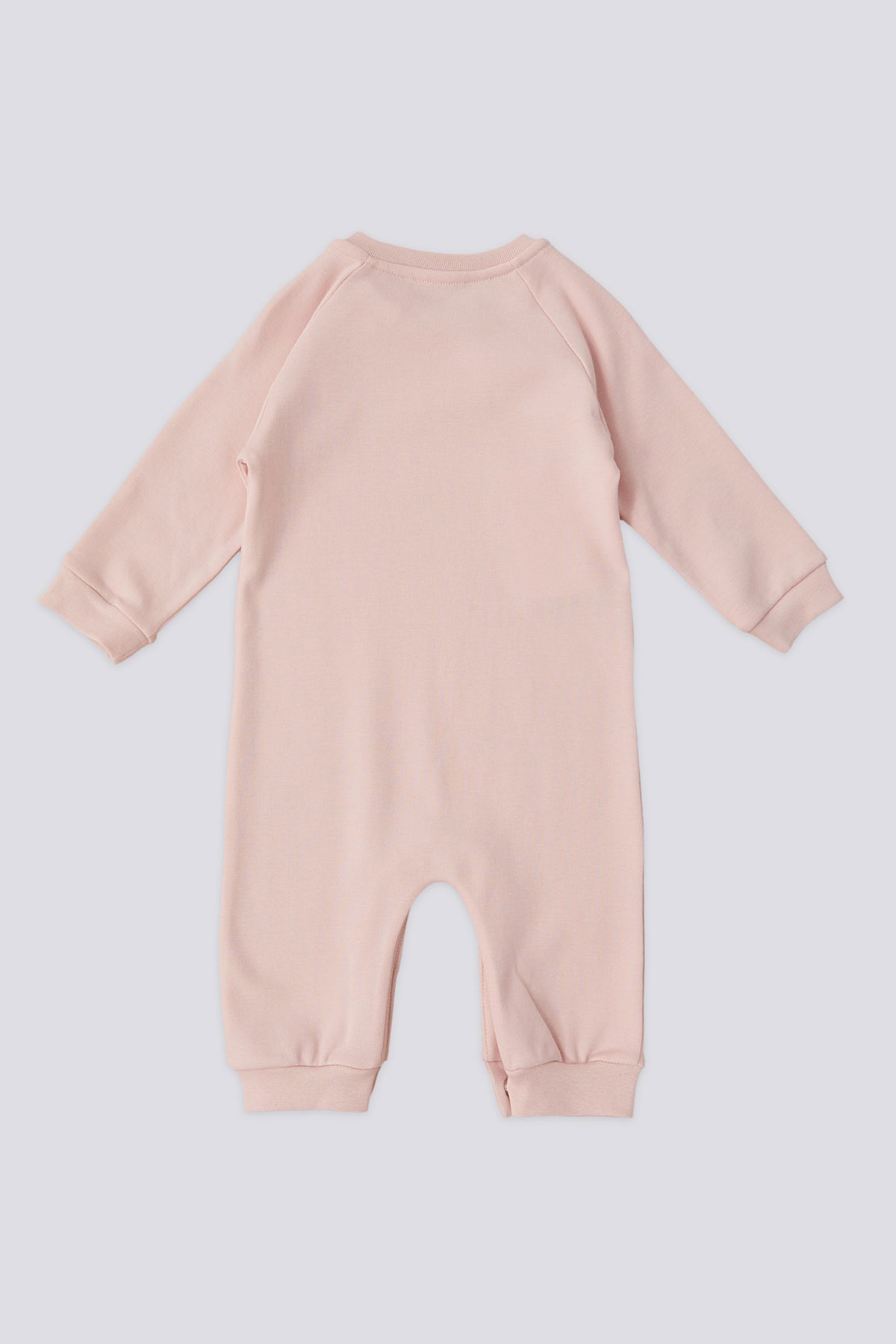 U.S. Polo Kız Bebek Tulum Patiksiz Uzun Kol İnterlok - Toz Pembe - Thumbnail