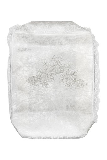 UYGUN  ÇEYİZ - Uygun Çeyiz Hurç Bohça Kadife Danteli Büyük 45x50x18cm