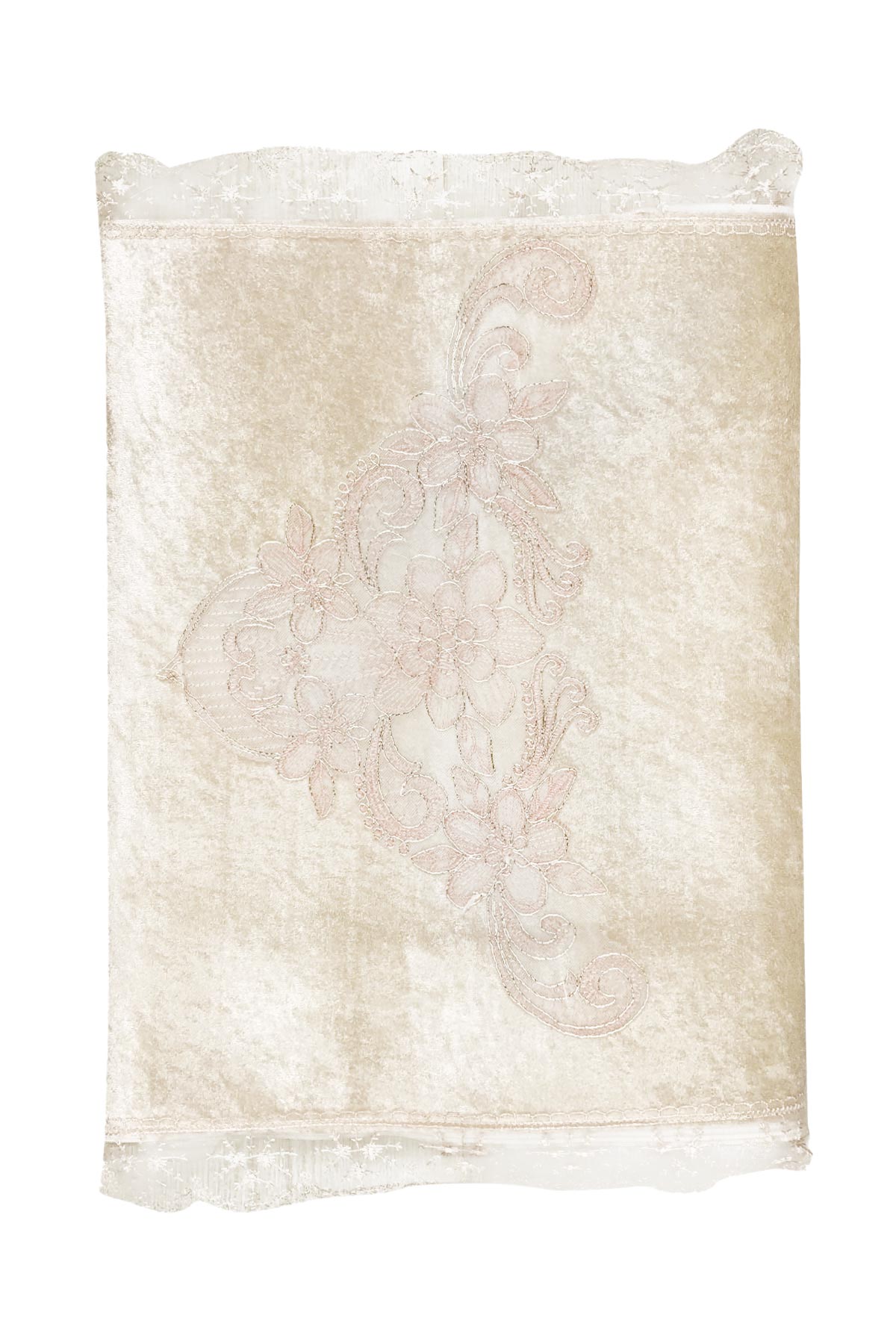 Uygun Çeyiz Hurç Bohça Kadife Danteli Büyük 45x50x18cm - Thumbnail