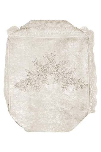 UYGUN  ÇEYİZ - Uygun Çeyiz Hurç Bohça Kadife Danteli Küçük 33x33x18cm (1)