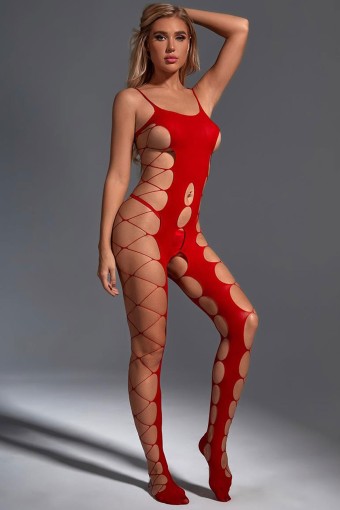 VİVALDY - Vivaldy Kadın Vücut Çorabı İp Askılı Fileli