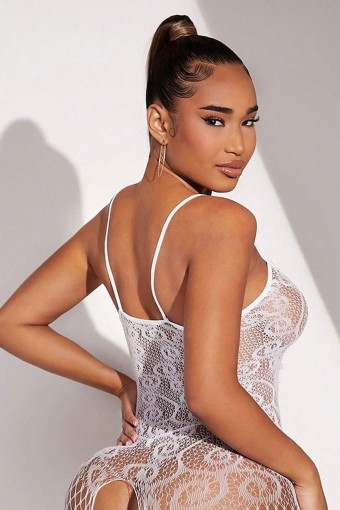 VİVALDY - Vivaldy Kadın Vücut Çorabı Jartiyerli İp Askılı Fileli Önü Fiyonklu (1)