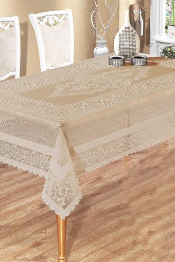 Wenessi - Wenessi Pano Desenli Örme Masa Örtüsü 160x220 (1)