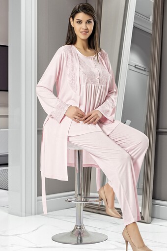 SESKON - X-Ses Kadın Fantezi 3'lü Pijama Takımı