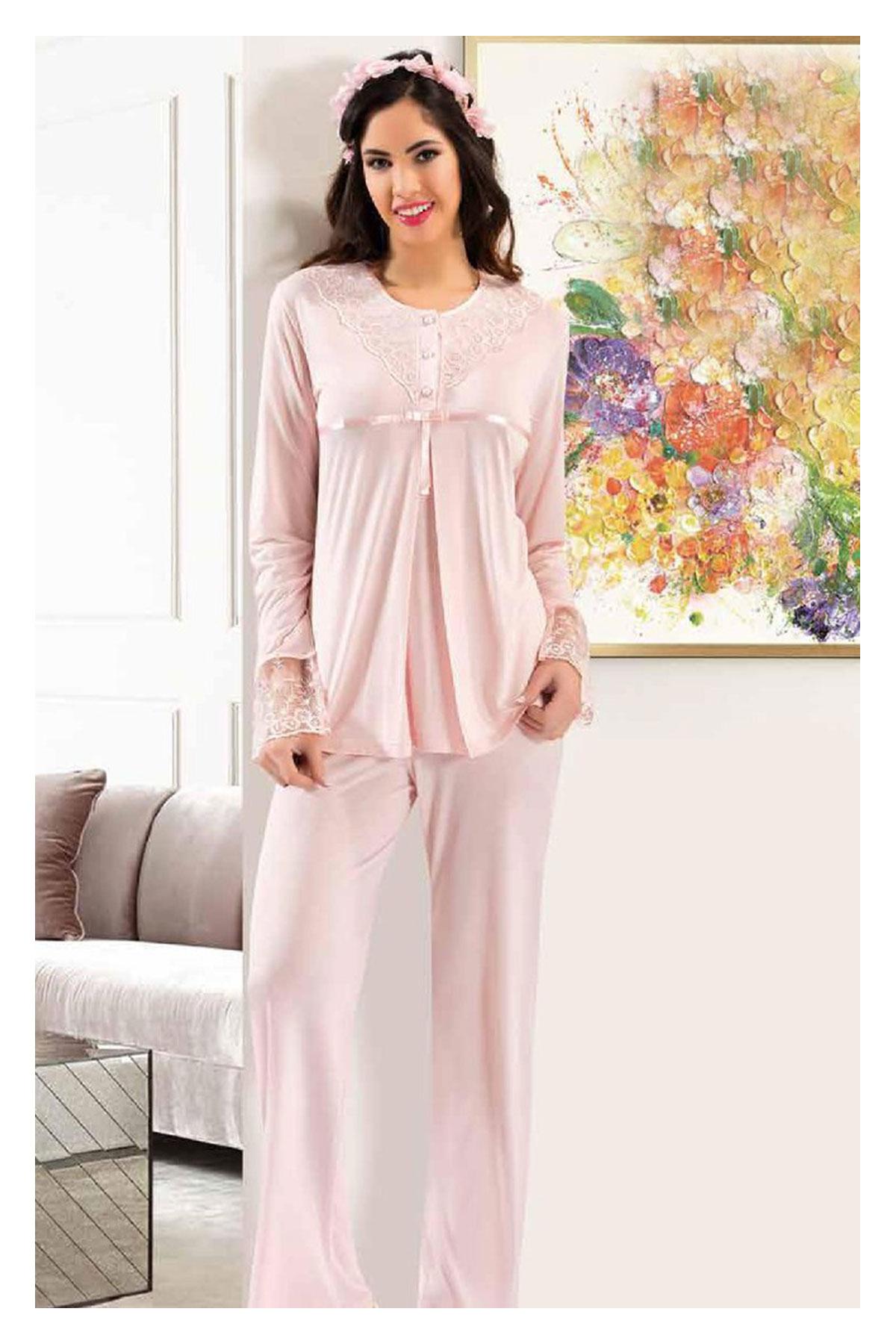 X-Ses Kadın Lohusa 2'li Pijama Takımı - Thumbnail