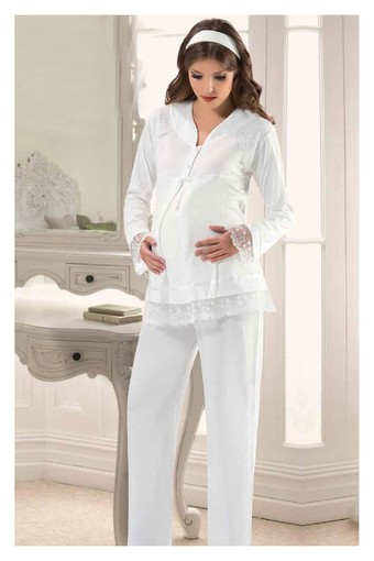 SESKON - X-Ses Kadın Lohusa 2'li Pijama Takımı