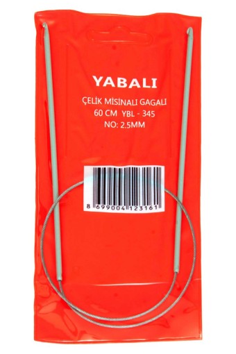 YABALI - Yabalı Çelik Misinalı Gagalı Şiş 60 Cm - Asorti - 2.5 (1)