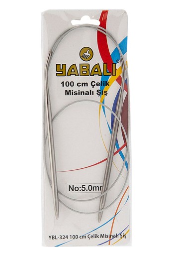 YABALI-TÖZENLER - Yabalı Çelik Misinalı Örgü Şişi 100 Cm - Asorti - 5 (1)