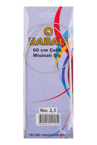 YABALI-TÖZENLER - Yabalı Çelik Misinalı Şiş 60 Cm - Asorti - 4.5