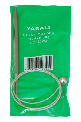 YABALI - Yabalı Çelik Misinalı Şiş 60 Cm Stoplu - Asorti - 6 (1)