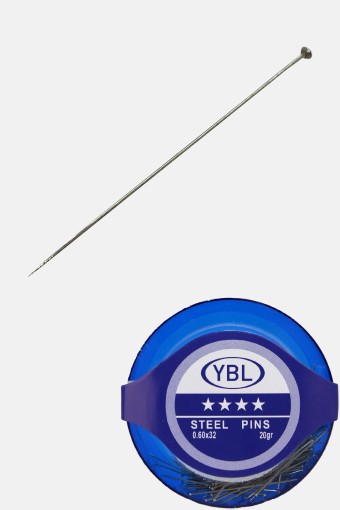 YABALI-TÖZENLER - Yabalı Çelik Toplu İğne Mavi Kutu 20 gr 0.60