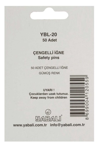 YABALI-TÖZENLER - Yabalı Çengelli İğne Gümüş 50'li (1)