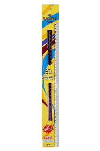 YABALI-TÖZENLER - Yabalı Cetvelli Örgü Şişi 35 Cm - Asorti - 6