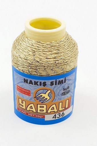 YABALI-DİKTAŞ - Yabalı Dantel İpliği Altın Simli No:50 20 Gr Polyester (1)