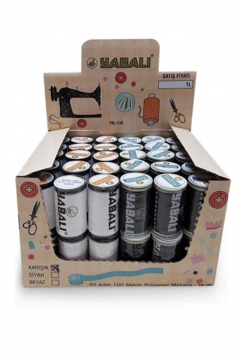 YABALI-TÖZENLER - Yabalı Dikiş İpliği 100 Mt 60'lı Ekonomik (1)
